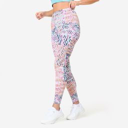 domyos Women's High-Waisted Fitness Cardio Leggings - Print-picture-8