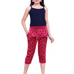 BAESD Girls Polka Dots Printed Pure Cotton Capri-image-95