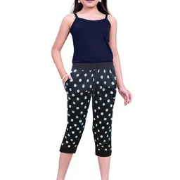BAESD Girls Polka Dots Printed Pure Cotton Capri-image-96