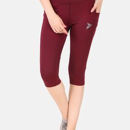 FITINC Women Maroon Capris-image-64