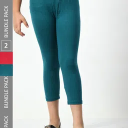 BAESD Girls Pack Of 2 Skinny Fit Mid Rise Capris-picture-40