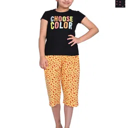 BAESD Girls Pack Of 2 Printed Cotton Capris-picture-3