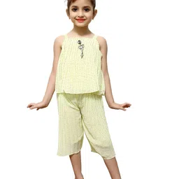 BAESD Girls Printed Shoulder Straps Top with Capris-image-103