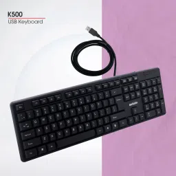 zebion K500 Wired Keyboard + Rocky wired Mouse + Pronto101 Usb hub Combo Set image 2
