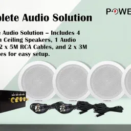 Powerlink Bluetooth Ceiling Speakers(Pack Of 4) (30W EACH) 120 W Bluetooth Home Theatre image 2