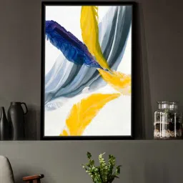 art street Market Blue Canvas Framed Art Print-picture-26
