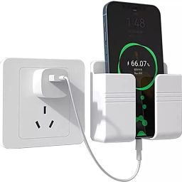 M/S DSNS Wall Charger Hook Mobile Phone Holder Universal Cellphone Hanging Stand Bracket Hooks Charging Dock T1310 (White Pack OF 1) Mobile Holder-picture-5