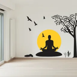 110 cm Tree With Calm Buddha Removable Sticker-image-28
