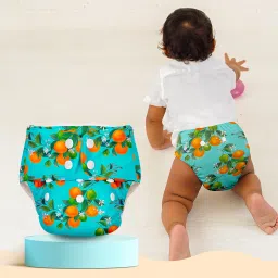 Basic Certified Soft Fleece Lined Pocket Cloth Diaper with 1 Wet-Free Insert (FreeSize Reusable & Adjustable Cloth Diaper,Fits from 5-17 kg, Peaches)-16