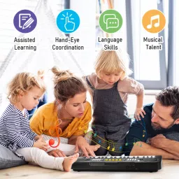 bantas 37-Key Kids Piano Keyboard with Mic (1 Year Warranty) 8 Rhythms, 8 Tones, 6 Demo image 2