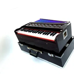 Folding Harmonium 42-Keys, Two Reed, 3.5 Octave 7 Bellow Free (Foam Bag) 3.5 Octave Foot Pumped Harmonium-27