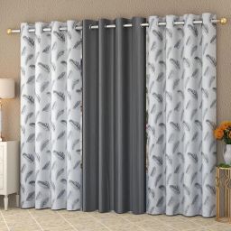 153 cm (5 ft) Polyester Room Darkening Window Curtain (Pack Of 3)-10