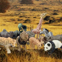 12-PCS Wildlife Animal Toy Set|Realistic Mini Jungle Zoo Animals for Kids|515-5