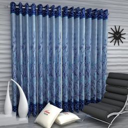 153 cm (5 ft) Polyester Semi Transparent Window Curtain (Pack Of 4)-picture-39