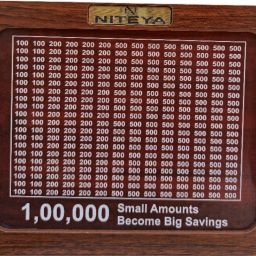Niteya 1 Lakh Wooden Savings Challenge Board | Money Saving Tracker | Cash Box-image-22