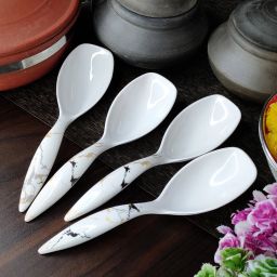 Serving spoon/Spoon Set/Melamine Serving Spoon Set Of 4,Cutlery Set Melamine Serving Spoon, Soup Spoon, Table Spoon, Cream Spoon, Salad Spoon Set-1
