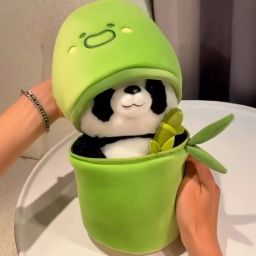 Soft Stuffed Bamboo Panda Toy, Reversible Panda Toy- 28 cm-image-24