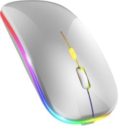 ELECTRO WOLF LED 2.4Ghz Wireless Slim Silent Portable 3 Adjustable DPI Level |USB Type C OTG| Wireless Ambidextrous Optical Gaming Mouse with Bluetooth-image-94