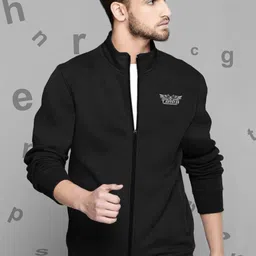 tripr Men Full Sleeve Solid, Printed Hooded Sweatshirt-picture-5