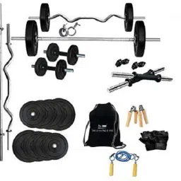 20 kg 20 kg Rubber Home Gym Set with Rods Home Gym Combo-35