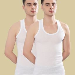 Pack of 2 Derby RN Cotton Men Vest-image-18