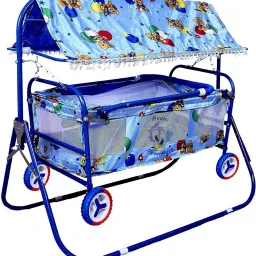 Crib Cradle And Stroller Eva Wheel Blue-6