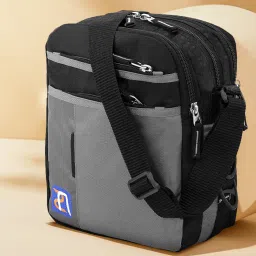 Black Men & Women Shoulder Bag 7 Zipper Multi Pocket Sling Bag Cross Body Travel One Side Shoulder Bag-picture-27