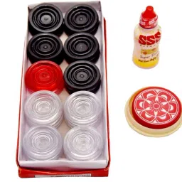Carrom Coin Set with Striker and Carrom Powder Carrom Pawns-picture-31