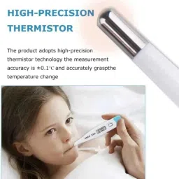 Aman Med Digital Thermometer with One Touch Operation for Child and Adult Thermometer Body Temperature Check Fast Reading Fever Alarm & Beeper Alert Digital Thermometer image 2