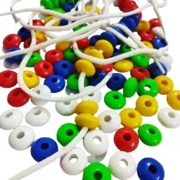 ashmi 100 Plastic Beads Toy Set for Kids with 5 Laces Counting Skills and Mathematics image 2