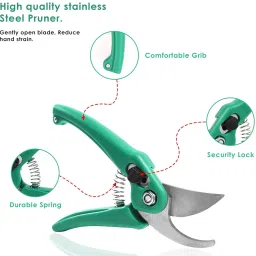 PREMIUM Garden Pruners & Gardening Scissors Garden Scissor Tool Hedge Shear Hand Pruner Scissor Flower cutter Bypass Pruner-picture-21
