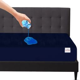Fitted Single Size Breathable, Stretchable, Waterproof Mattress Cover-image-98