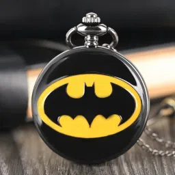 GT Gala Time Antique Black Batman Theme Vintage Premium Gandhi Style Pocket Watch Key chain Key Ring For Car & Bike Keys Gift for Men & Woman Bronze Metal Pocket Watch Chain-image-11