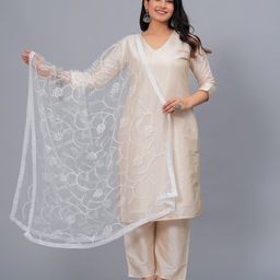 Stylum Floral Embroidered Net Dupatta-picture-21