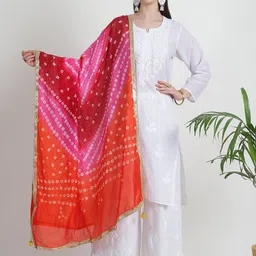 LOOM LEGACY Printed Dupatta with Thread Work-20