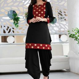 Label Shaurya Sanadhya Embroidered Keyhole Neck Sequinned Kurta with Patiala-31