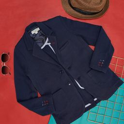 Pantaloons Junior Boys Notched Lapel Collar Cotton Tailored Jacket-picture-35