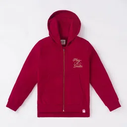 Ed-a-Mamma Girls Maroon Open Front Jacket-image-99