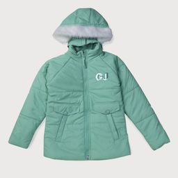 Gini and Jony Girls Green Padded Jacket with Patchwork-image-46