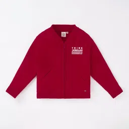 Ed-a-Mamma Boys Red Open Front Jacket-image-11