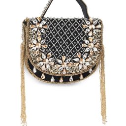 ODETTE Textured Oversized Structured Handheld Bag with Cut Work-picture-43