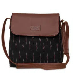ZOUK Ikat Printed Structured Sling Bag image 2