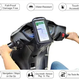 Phone Pouch Bag for Activa Jupiter Ntorq Access Ather Ola-S1 Pleasure Waterproof Bike Mobile Holder-22