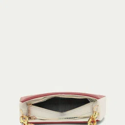 DRASTR Structured Handheld Bag with Cut Work image 3