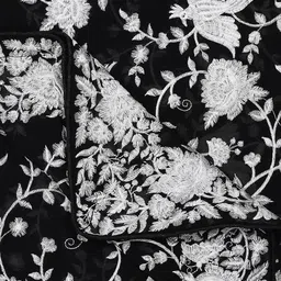 Dupatta Bazaar Black & White Embroidered Dupatta with Thread Work image 4