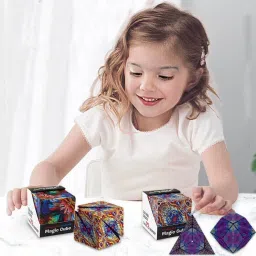space age 3D Magnetic Cube Puzzle Infinity Shifting Box Transforms into 70+ Shapes image 5