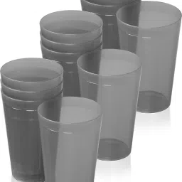 (Pack of 12) Plastic Reusable Glasses |Drinking Glass |Plastic Cups|BPA- Free Glass Set Water/Juice Glass-12