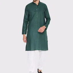 Maharaja Band Collar Straight Kurta with Pyjama-picture-37