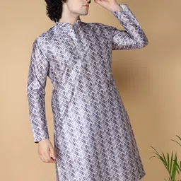NAMASKAR Men Ethnic Motifs Band Collar Long Sleeves Kurta-picture-48