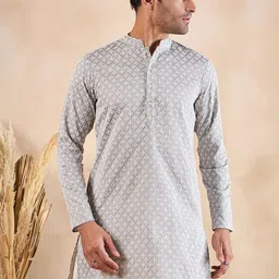 Anouk Ethnic Motifs Mandarin Collar Long Sleeves Straight Kurta-picture-12
